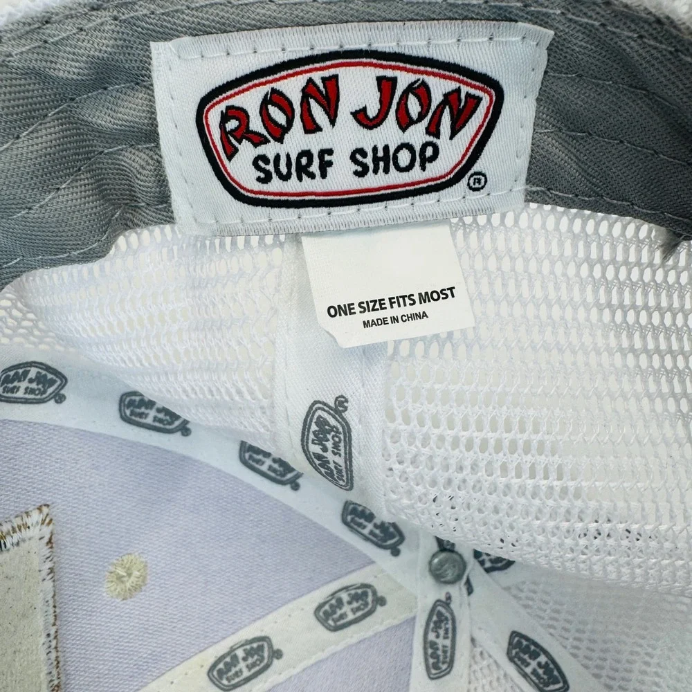 Ron Jon Surf Shop Florida Flag Trucker‎ Hat Tan Gray Mesh Snapback OSFM Mens Cap